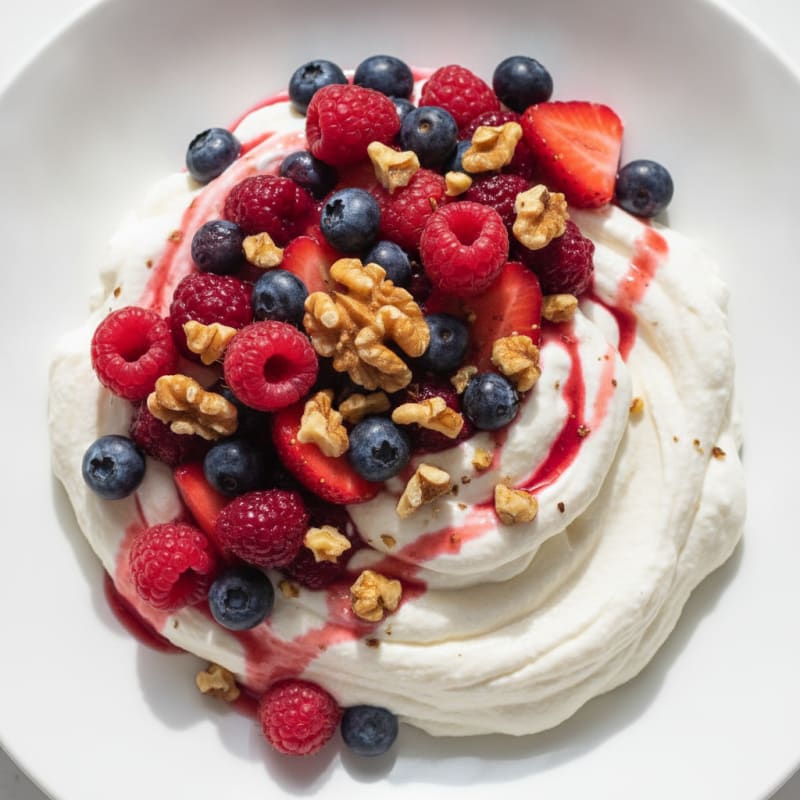 Silky Greek Yogurt Protein Mousse with Berries