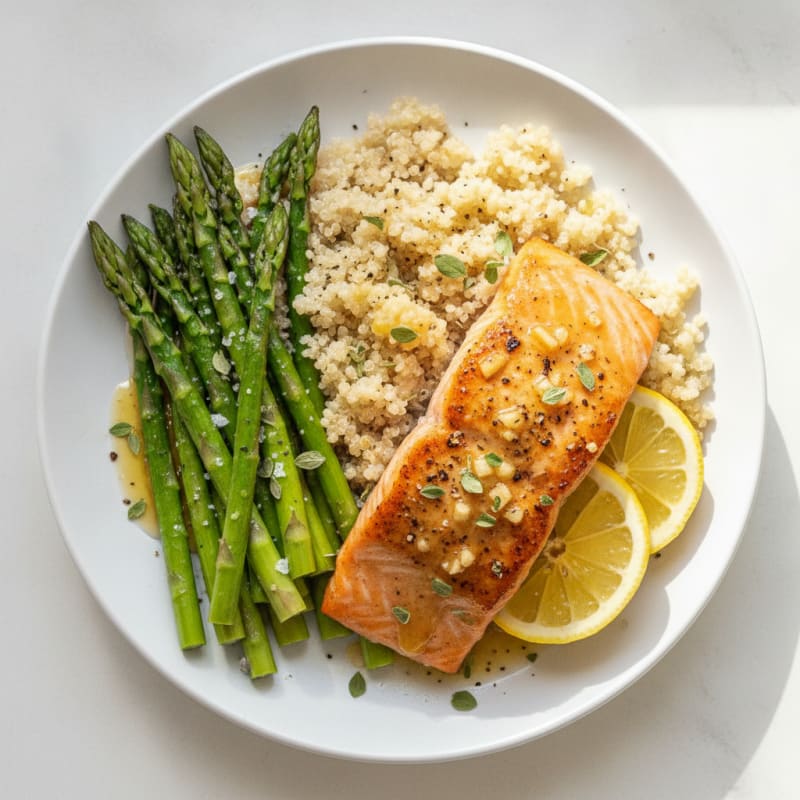 Lemon-Garlic Salmon and Asparagus Meal Prep