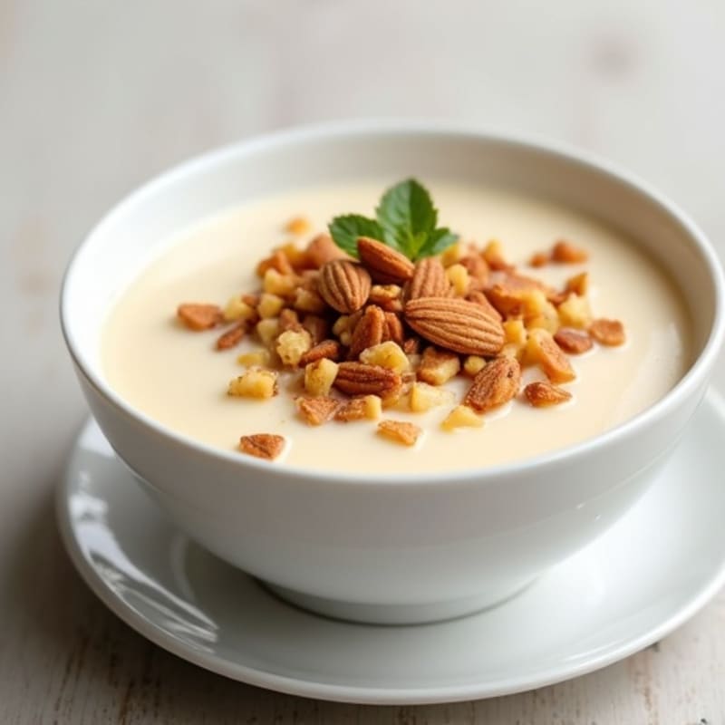 Creamy Vanilla Protein Pudding with Almonds