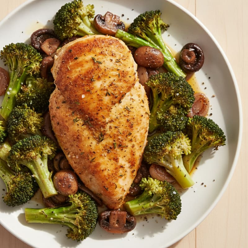 Herb-Baked Chicken Breast with Gourmet Vegetables