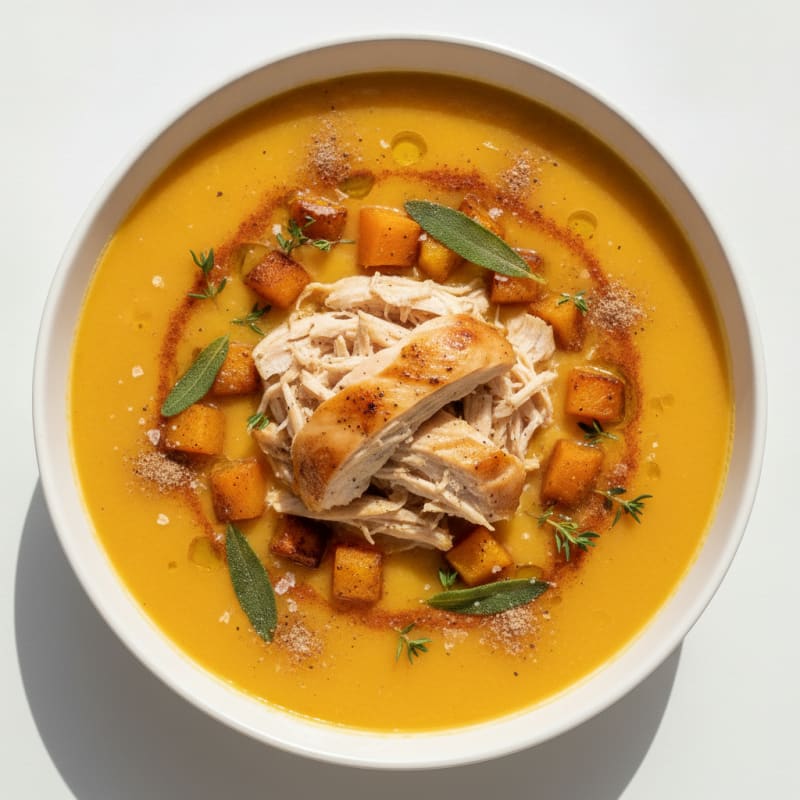 Roasted Butternut Squash and Apple Soup