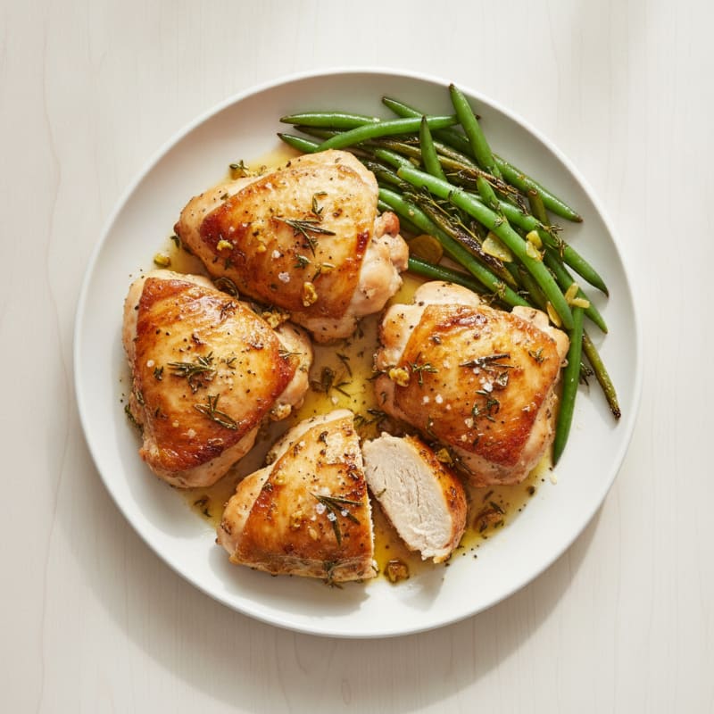 Garlic Herb Roasted Chicken Thighs
