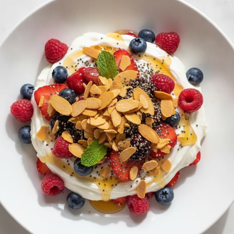 Creamy Greek Yogurt Protein Parfait with Mixed Berries