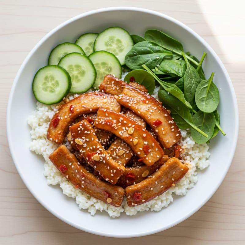 Spicy Gochujang Pork Belly Bowl