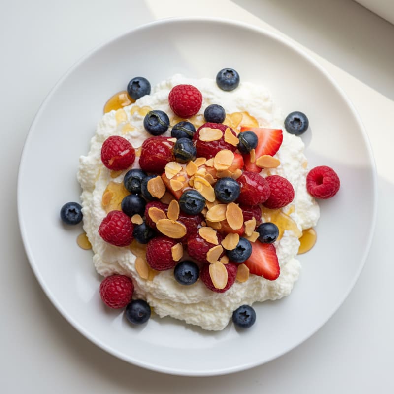 Silky Greek Yogurt Protein Mousse with Mixed Berries