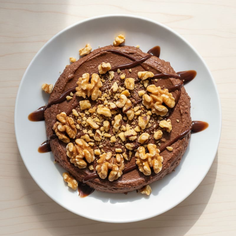 Silky Chocolate Protein Pudding with Toasted Walnuts