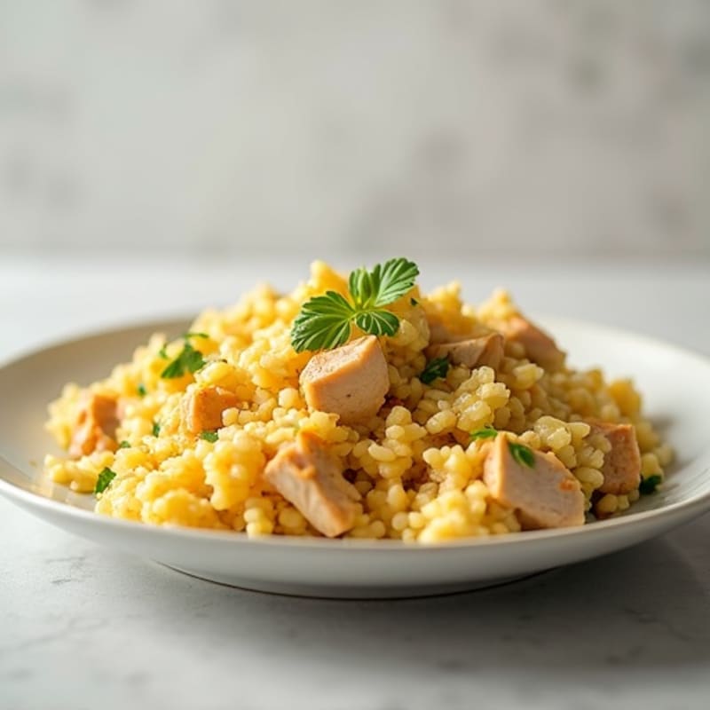 Chicken and Rice Egg White Scramble