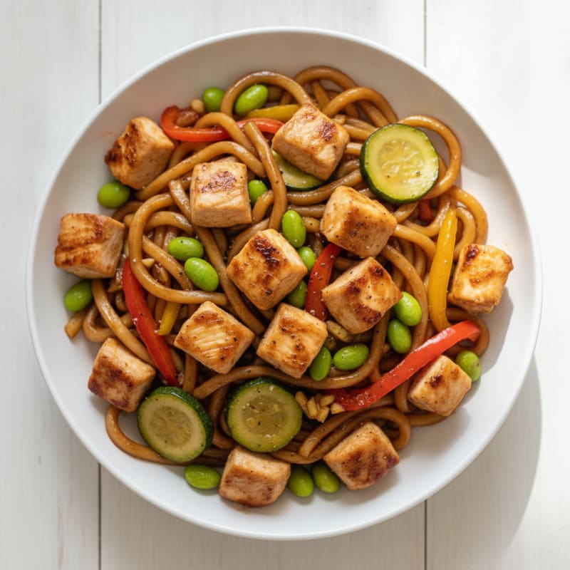 Soy-Glazed Chicken Udon Stir-Fry