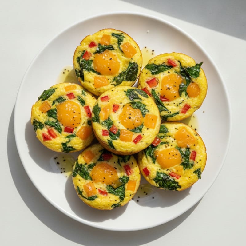Baked Eggs and Cheddar Muffins