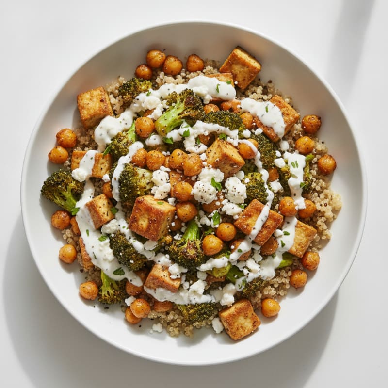 Roasted Vegetable and Chickpea Bowl