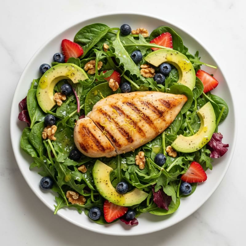 Zesty Grilled Chicken and Berry Salad