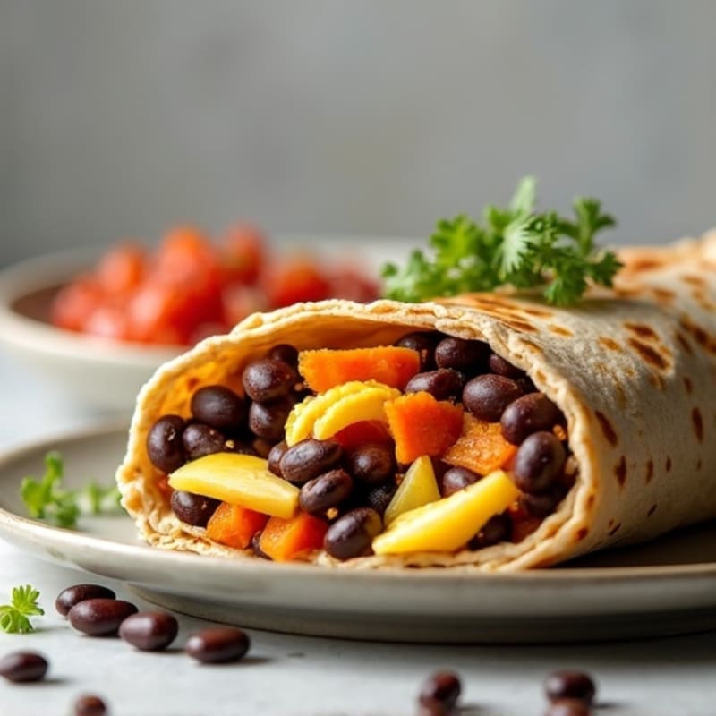 Protein-Packed Sweet Potato Black Bean Breakfast Burrito