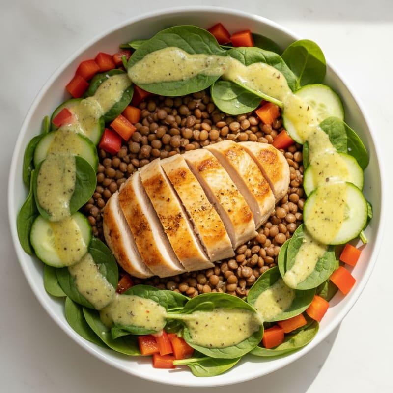 Lentil and Vegetable Power Bowl