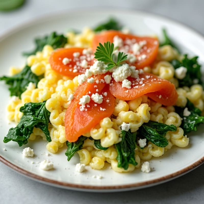 Smoked Salmon and Spinach Egg Scramble