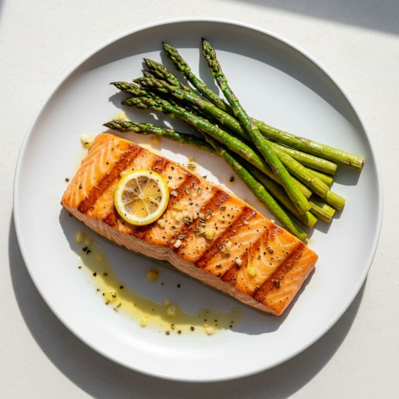 Golden Lemon Herb Grilled Salmon