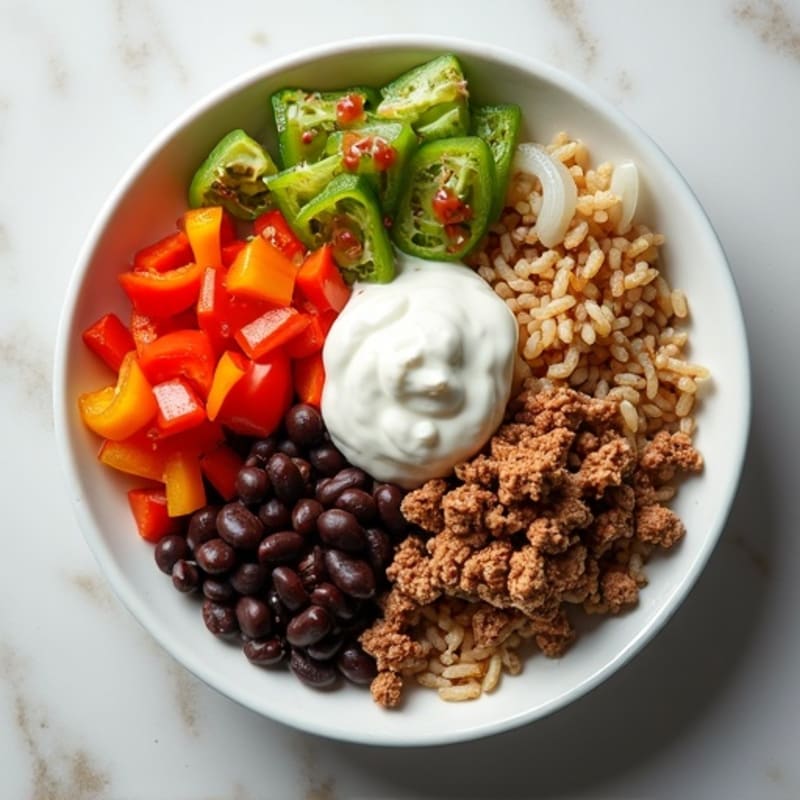Seasoned Ground Beef Bowl with Special Sauce