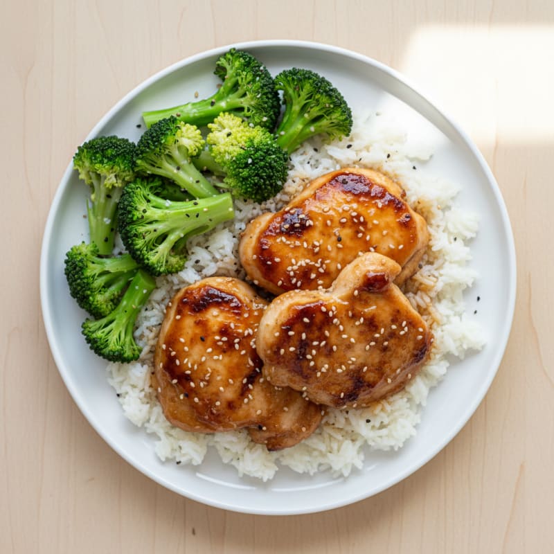 Crispy Teriyaki Glazed Chicken Thighs