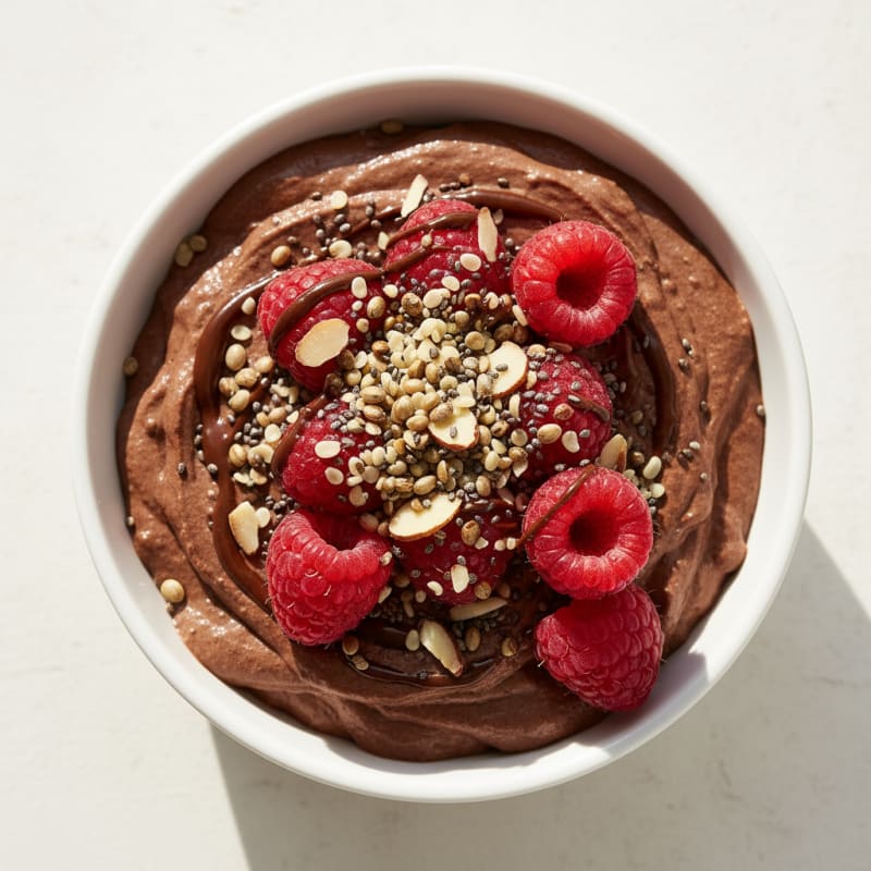 Silky Chocolate Protein Pudding with Greek Yogurt