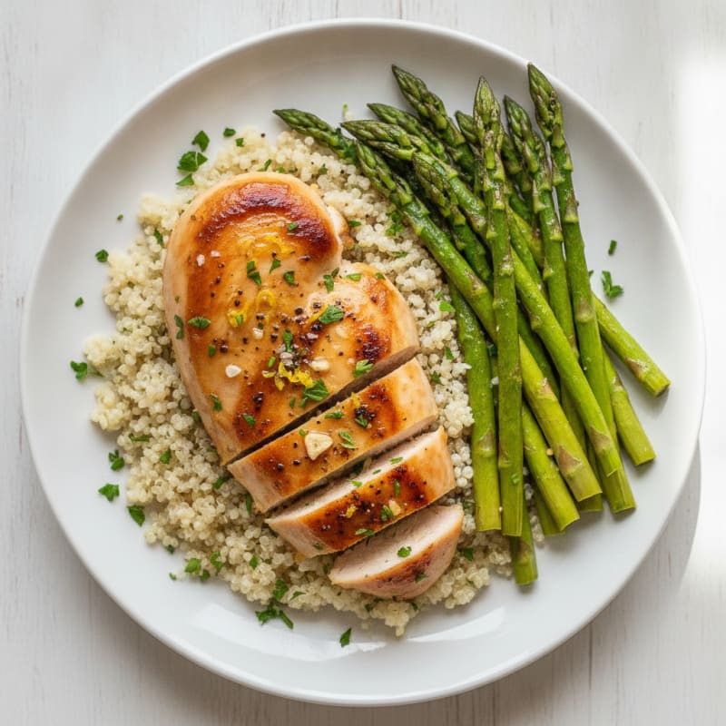 Lemon Herb Chicken with Roasted Asparagus