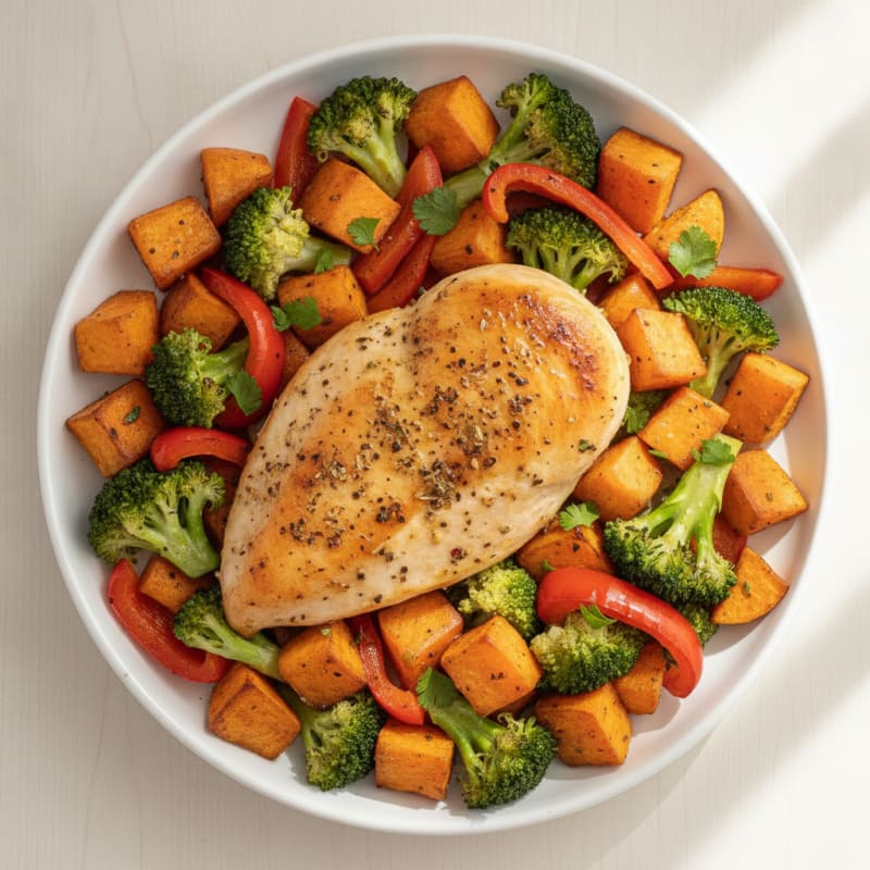 Savory Herb Chicken and Roasted Vegetables
