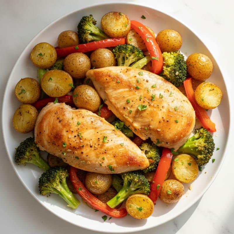 Sheet Pan Lemon Herb Chicken and Veggies
