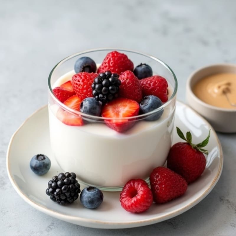 Creamy Greek Yogurt Protein Mousse with Mixed Berries