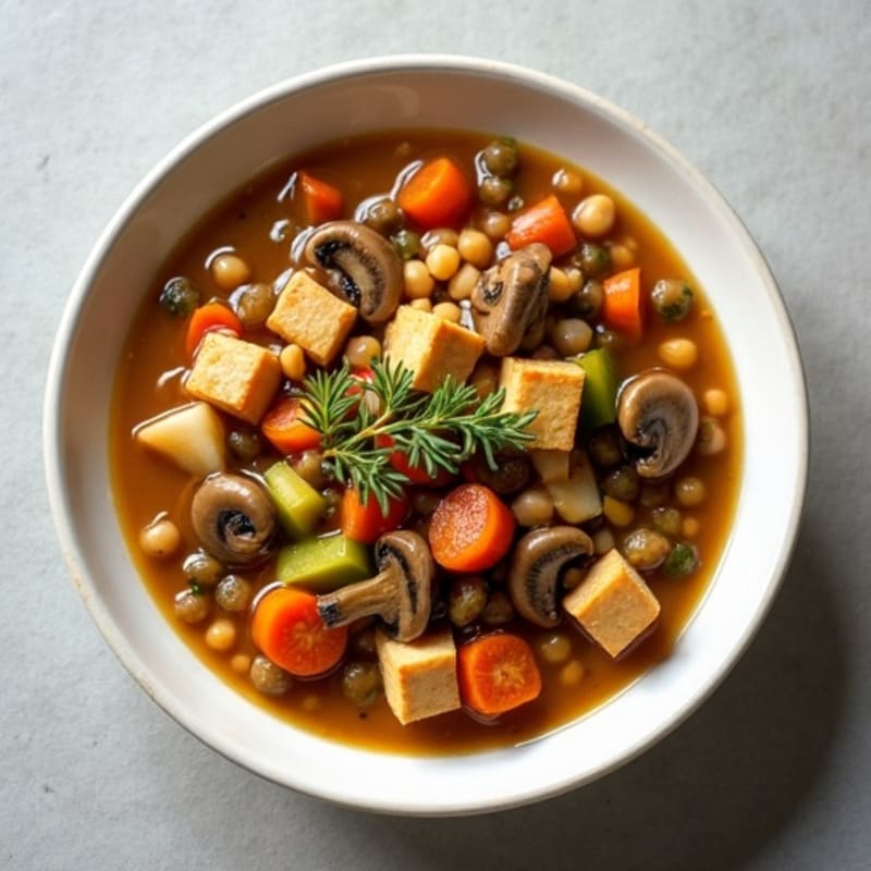 Hearty Braised Mushroom and Vegetable Stew