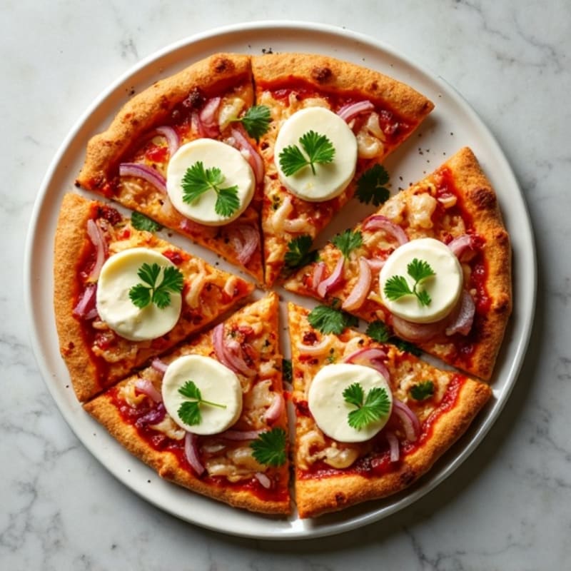 Chicken BBQ Pizza with Crispy Whole Wheat Crust