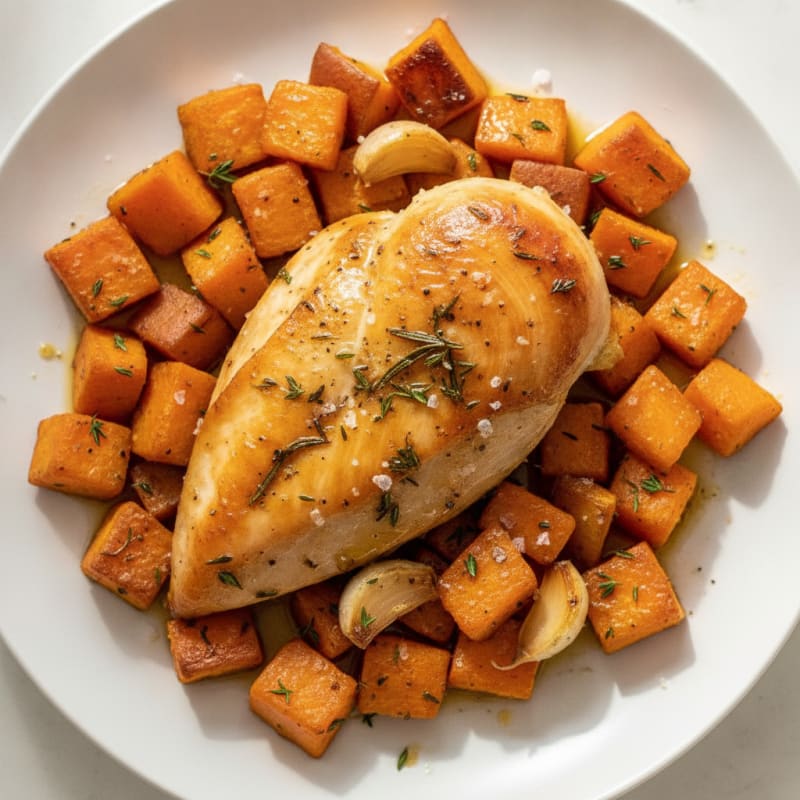 Herb-Roasted Chicken Breast with Root Vegetables
