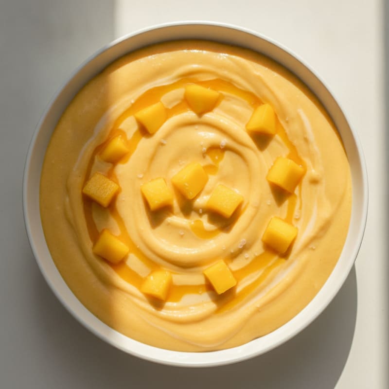Chilled Mango Protein Pudding