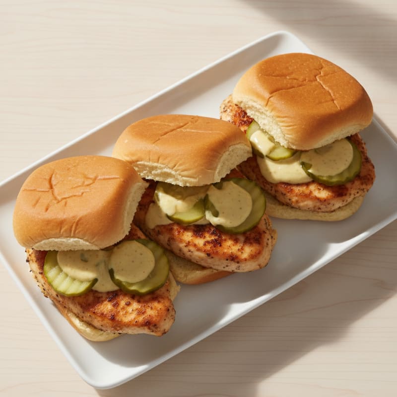 Chicken and Pickle Sliders