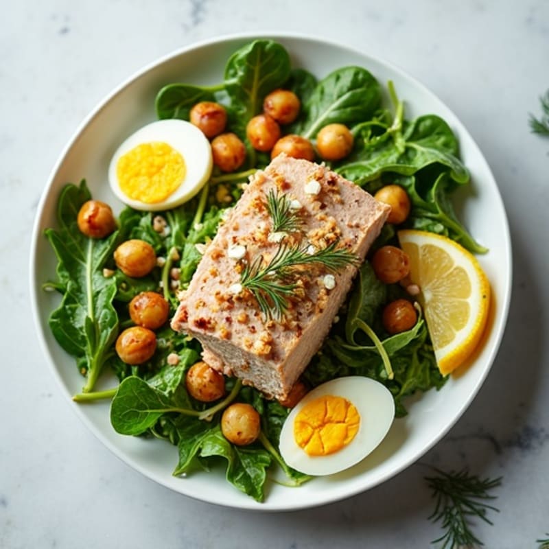 Zesty Lemon-Dill Tuna Salad with Crispy Mixed Greens