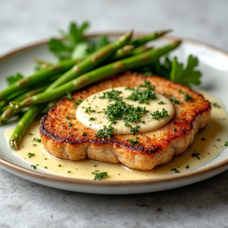 Crispy Pan-Seared Duck Breast with Herb Sauce