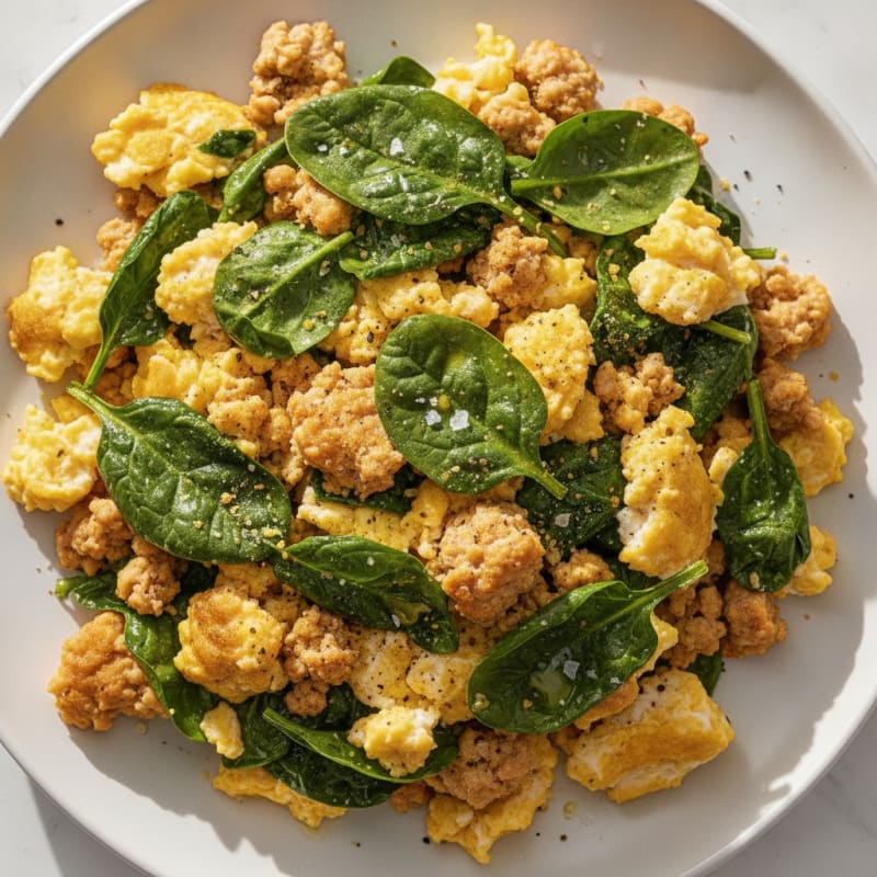 Savory Egg and Spinach Scramble