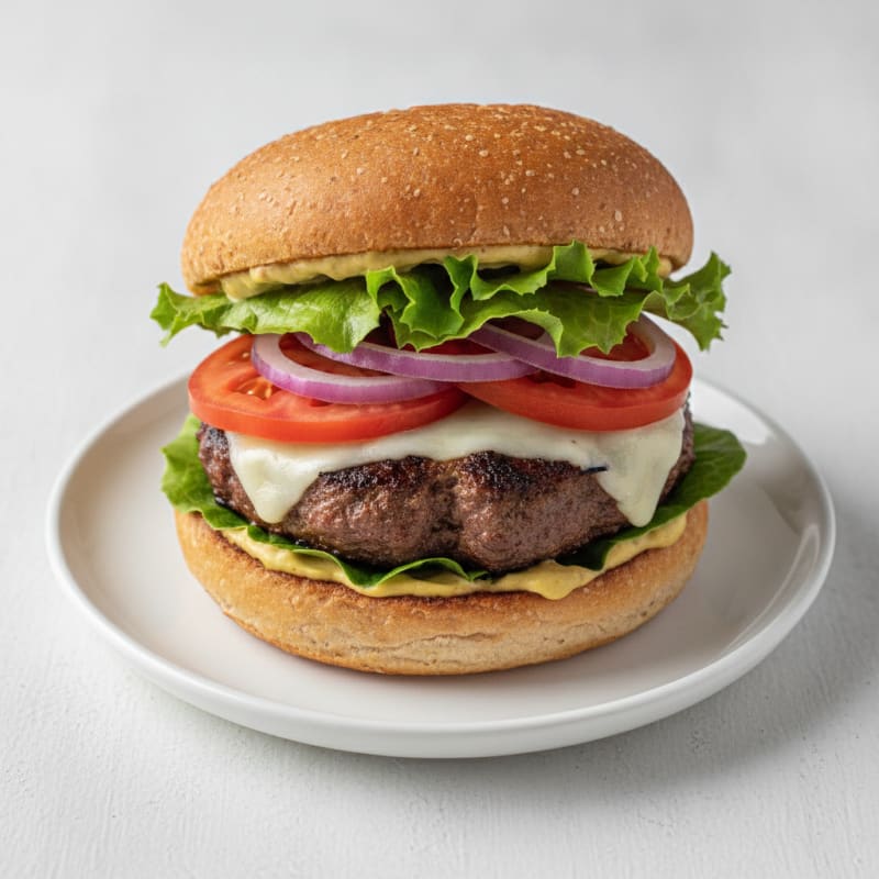 Classic Beef Burger with Toasted Bun