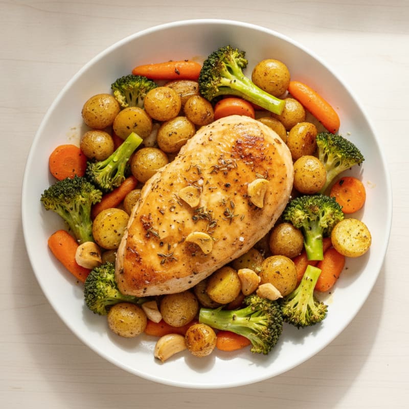 Garlic Herb Roasted Chicken with Vegetables