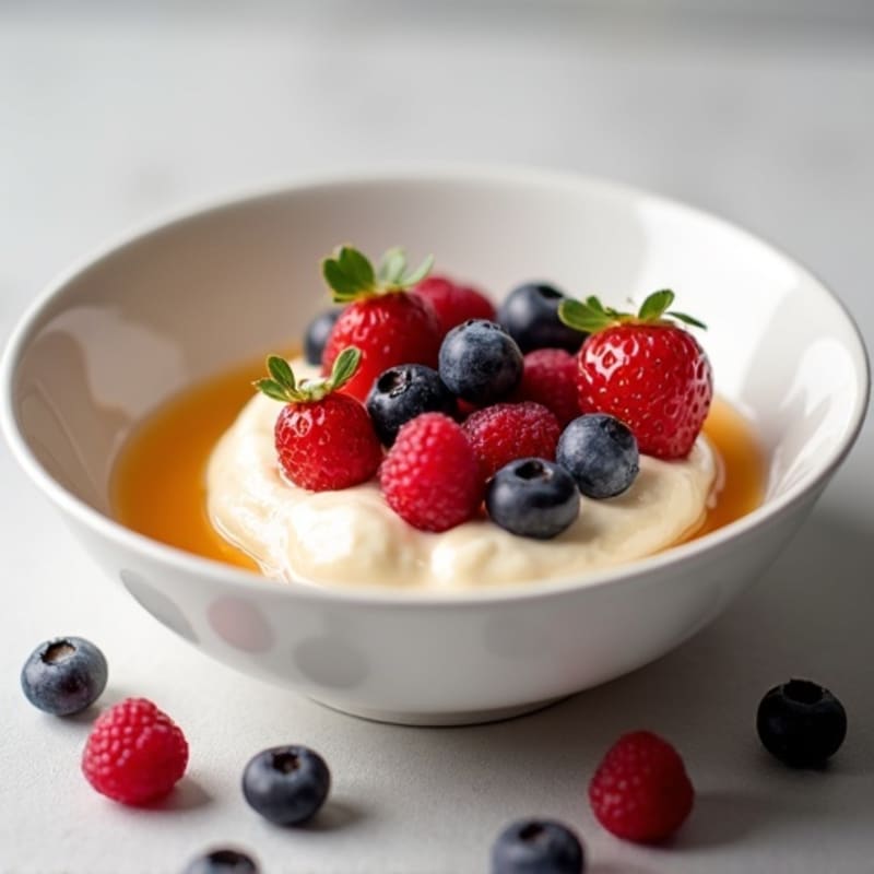 Silky Tofu Protein Pudding with Mixed Berries
