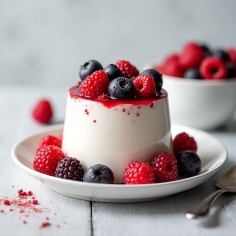 Greek Yogurt Protein Mousse with Mixed Berries