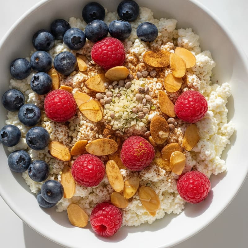 Cottage Cheese Bowl with Berries and Nuts