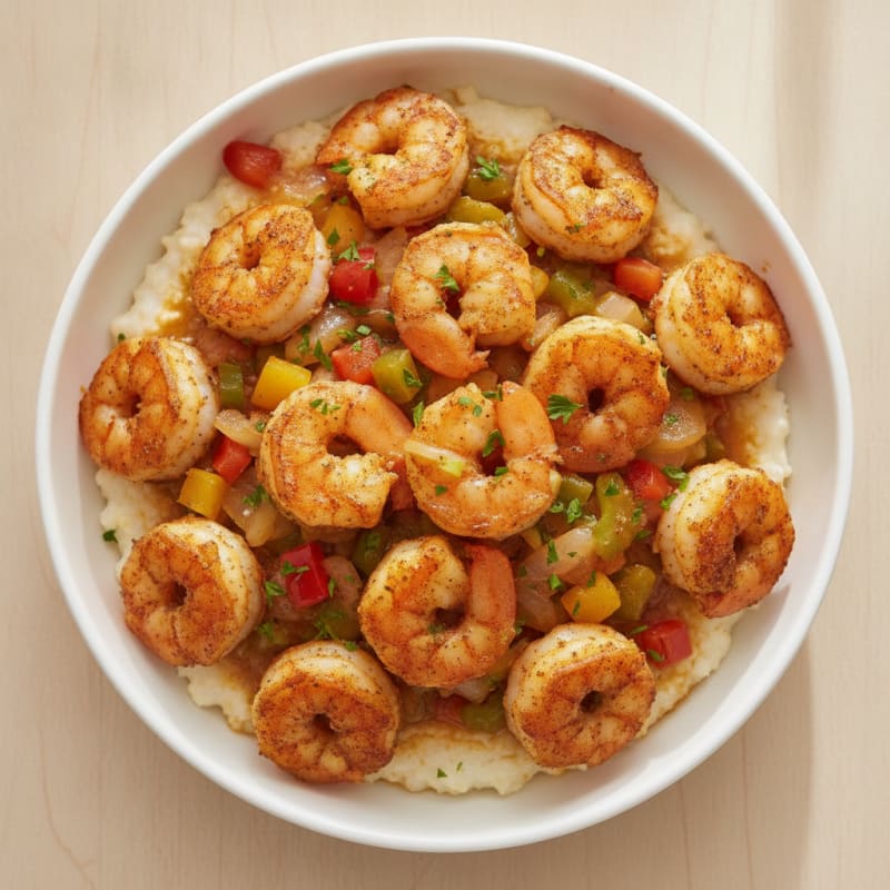 Cajun Shrimp and Creamy Grits