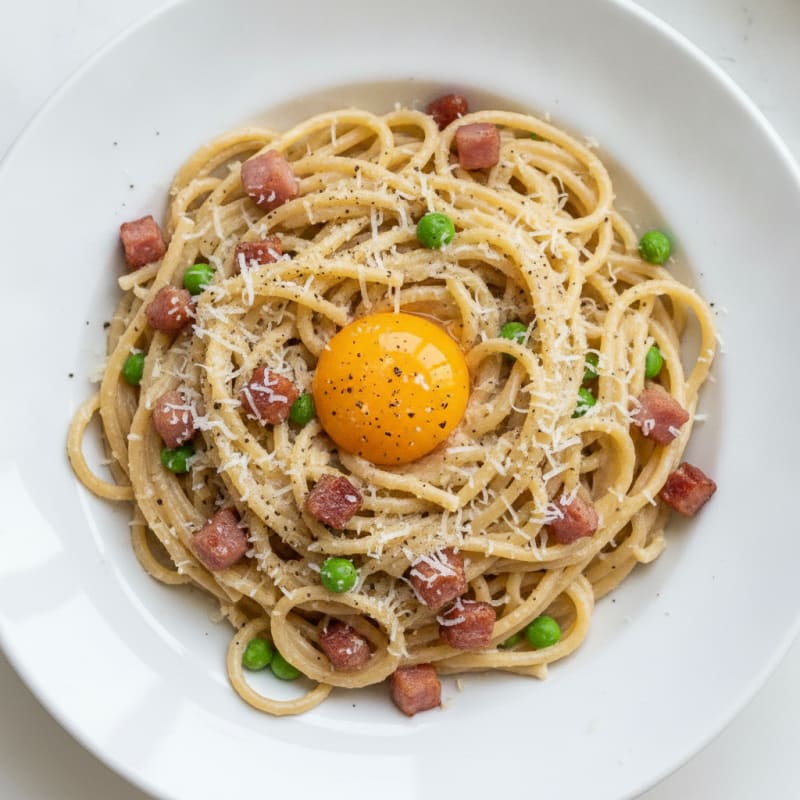 Classic Carbonara with Pancetta and Egg Yolk