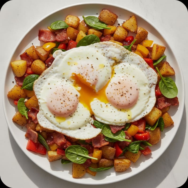 Bacon, Egg, and Potato Hash