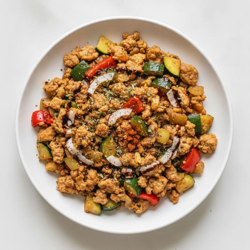 Savory Ground Turkey and Vegetable Skillet