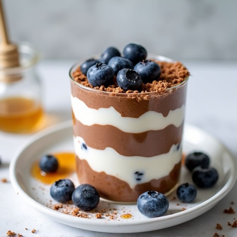Chocolate Protein Greek Yogurt Parfait