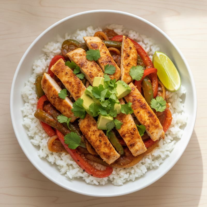 Classic Chicken Fajita Rice Bowl