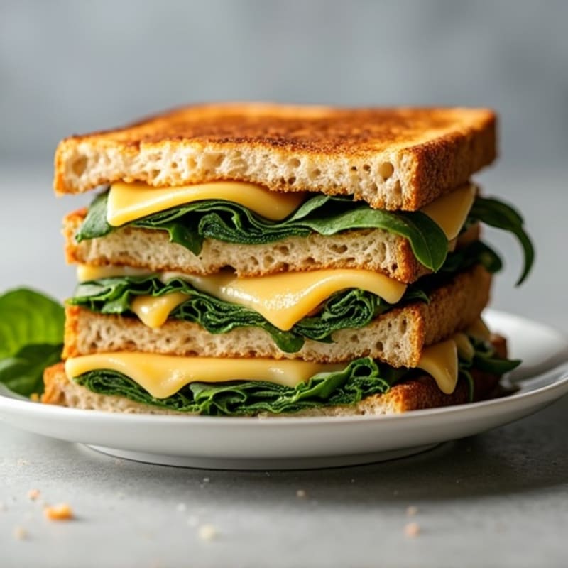 Turkey and Spinach Triple-Decker Grilled Cheese