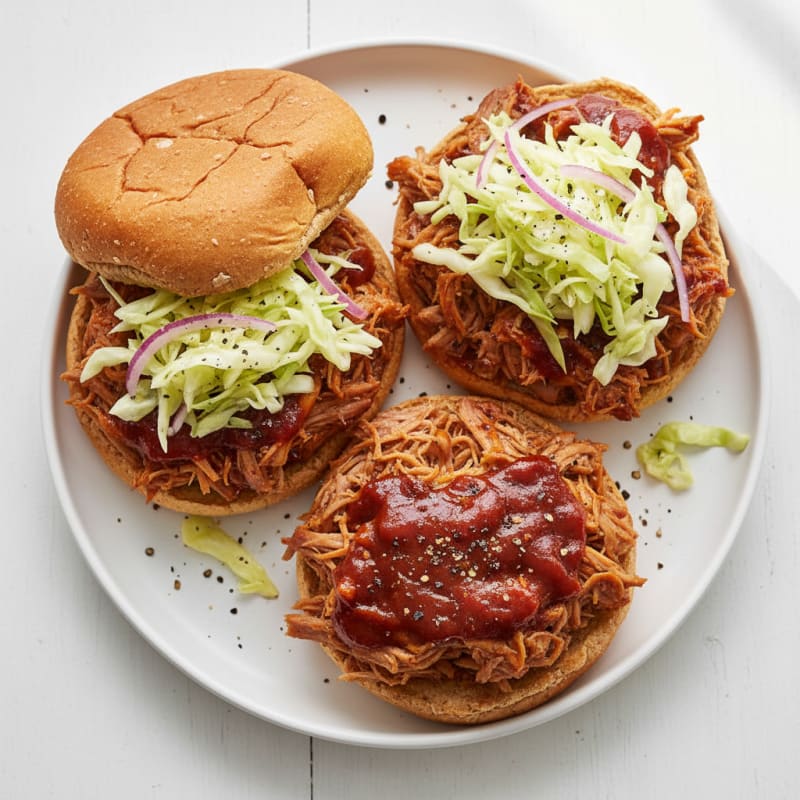 Tender Smoky BBQ Pulled Pork Sandwiches