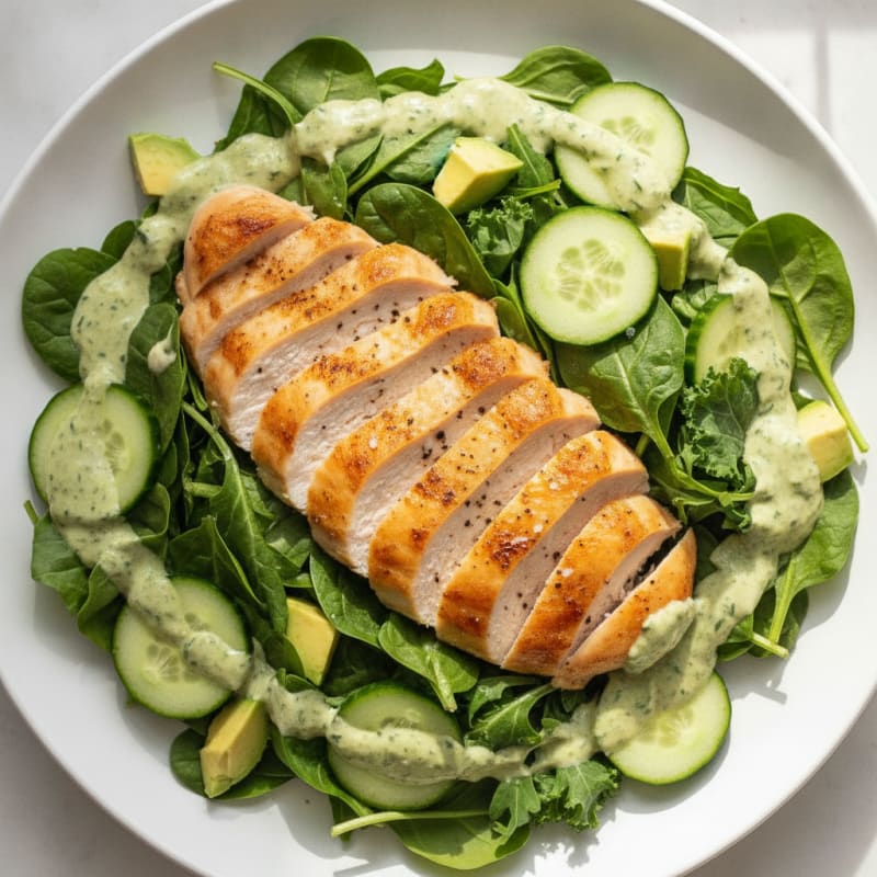 Green Goddess Roasted Chicken Salad