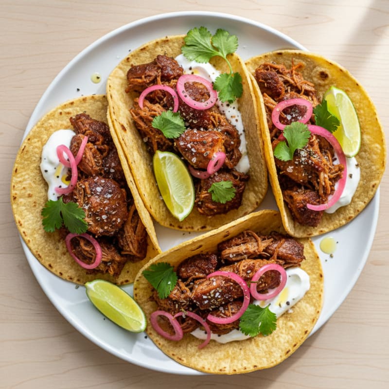 Crispy Slow-Cooked Pork Carnitas Tacos