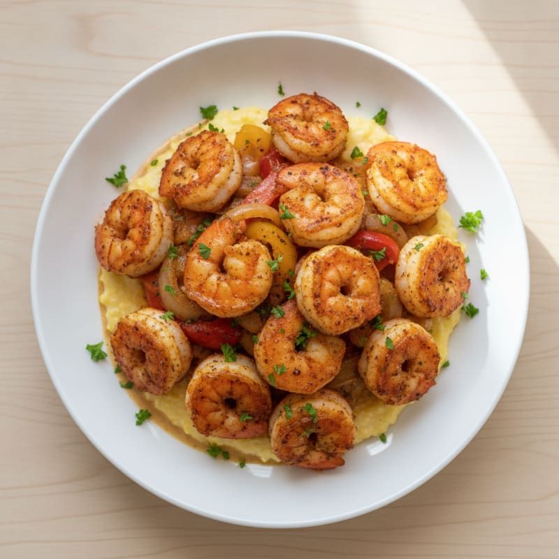 Cajun Shrimp with Creamy Grits